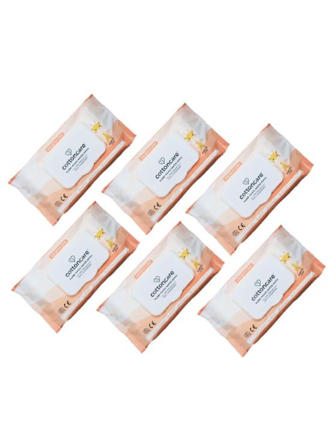 Cotton Central™ Cottoncare™ Baby Powder Scented Baby Wipes Biodegradable 6 packs (480s) (No Color- Image 1)
