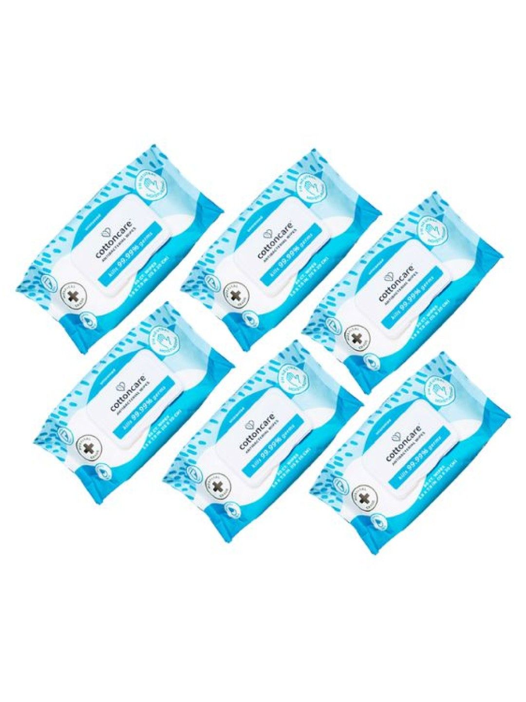 Cotton Central™ Cottoncare™ Antibacterial Plastic-Free Baby Water Wipes 6 packs (480s) (No Color- Image 1)