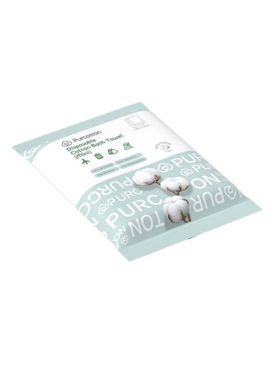 Purcotton Disposable Cotton Bath Towel Mini (No Color- Image 2)