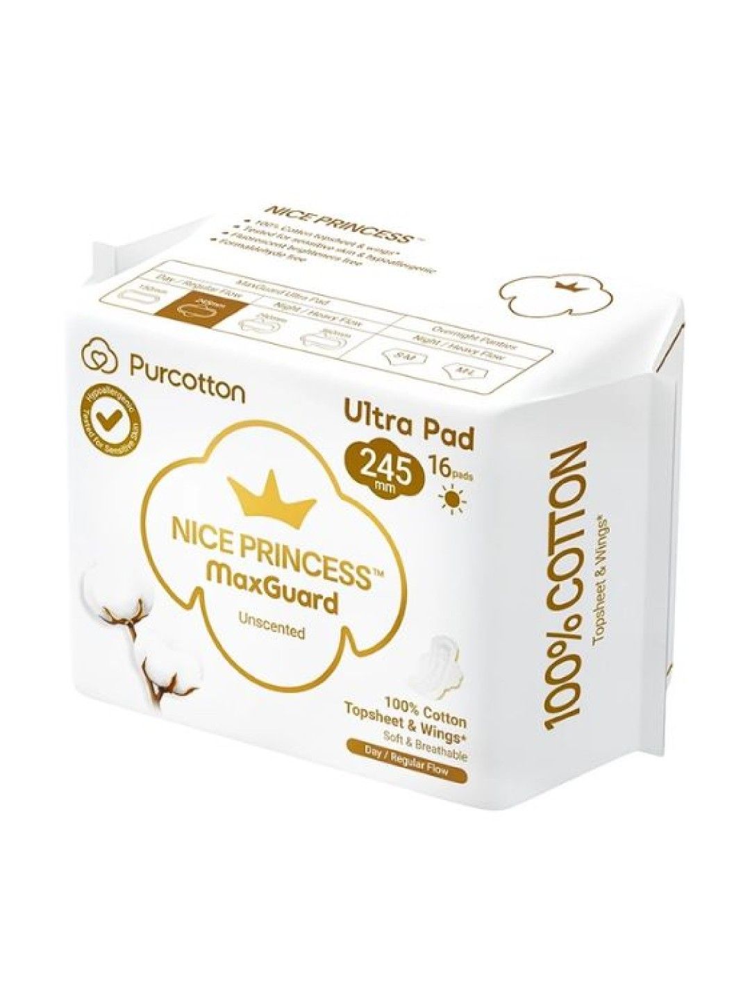 Purcotton MaxGuard Unscented Ultra Pads (16pcs) (No Color- Image 1)