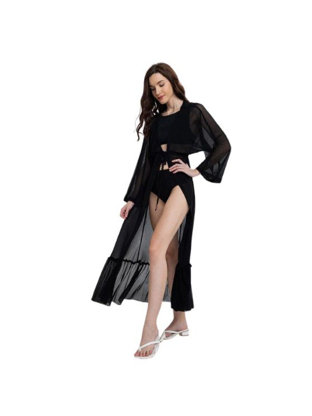 Eve's Chic Jasmine Sheer Kimono Cover Up Dress