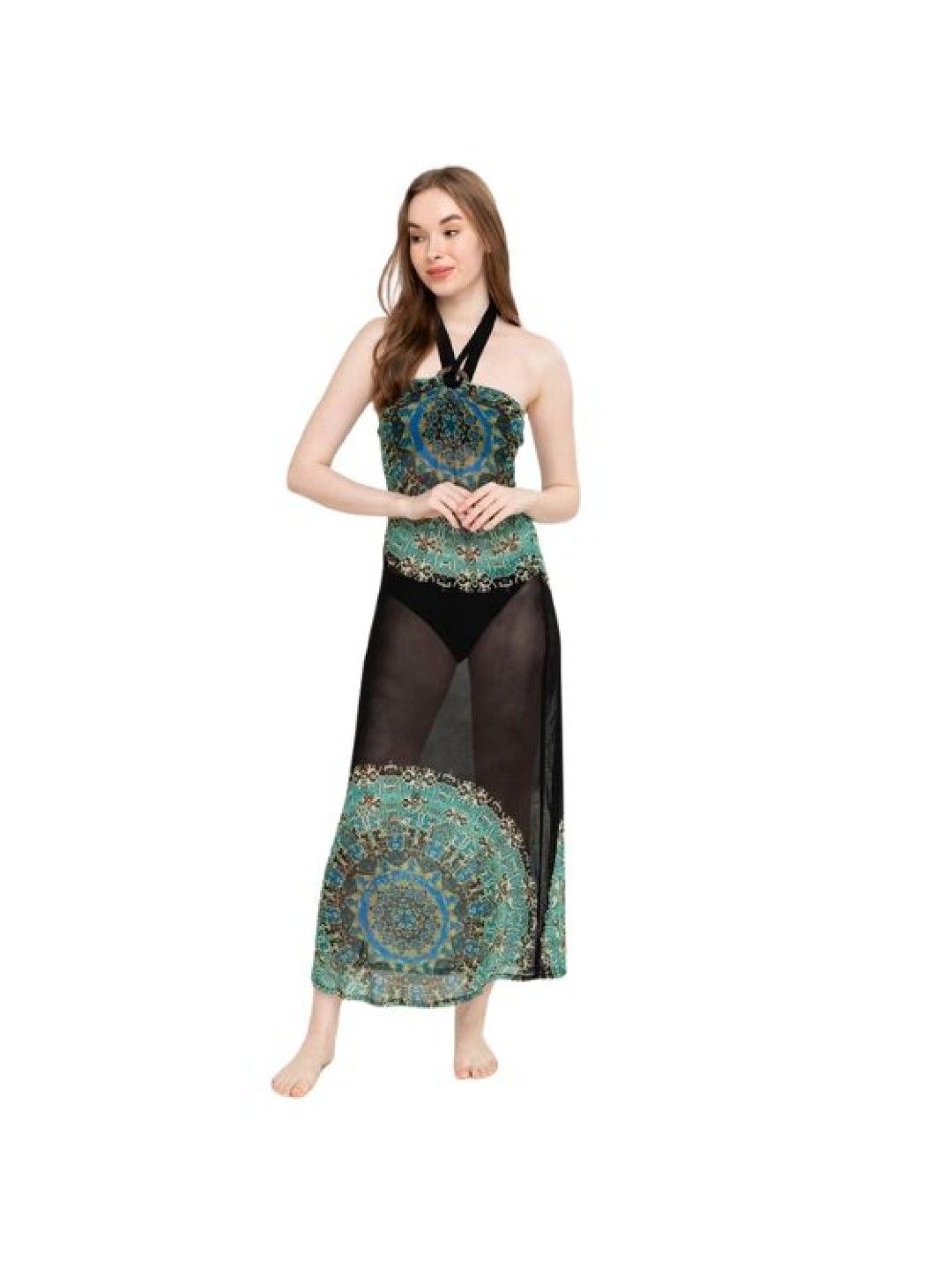 Eve's Chic Wren Sheer Cover Up Maxi Dress