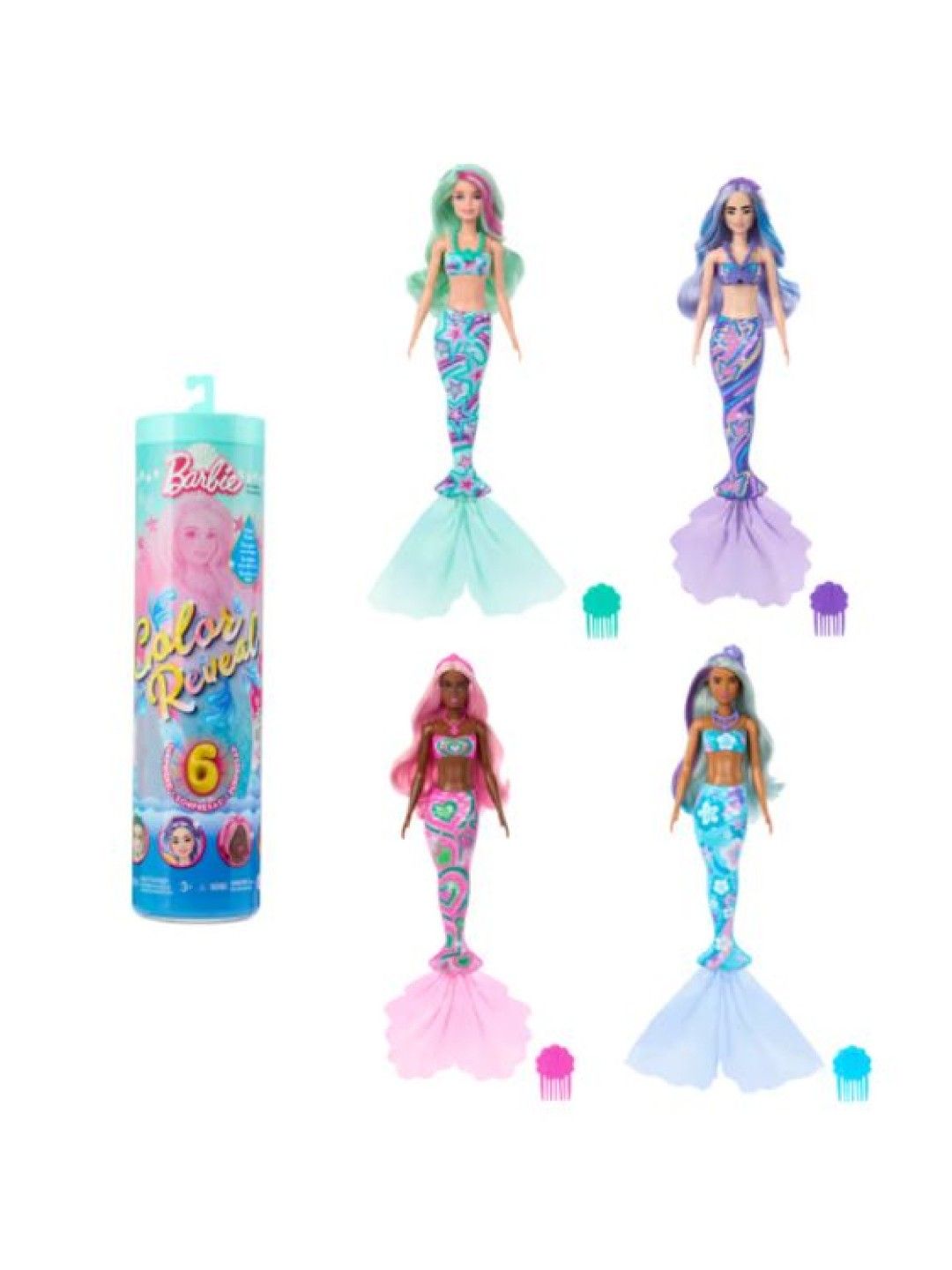 Barbie Color Reveal Deep Sea Mermaid Series Doll (No Color- Image 1)