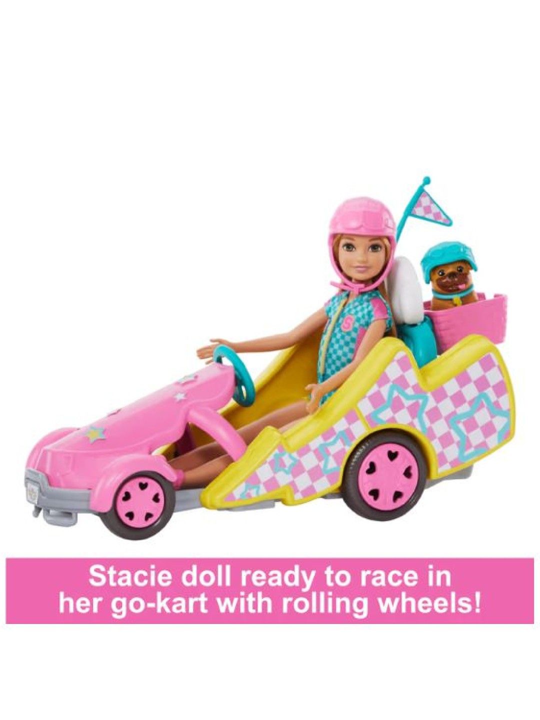 Barbie Stacie Racer Doll With Go-Kart Toy Car (No Color- Image 2)