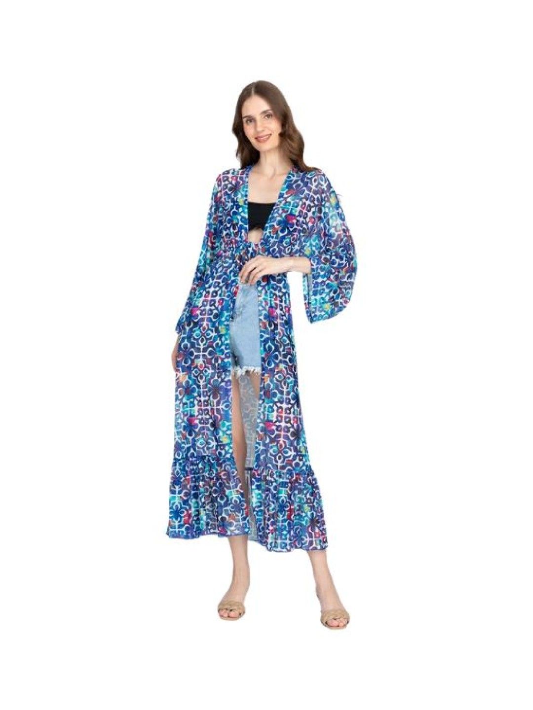 Eve's Chic Jasmine Tiered Kimono Maxi Dress