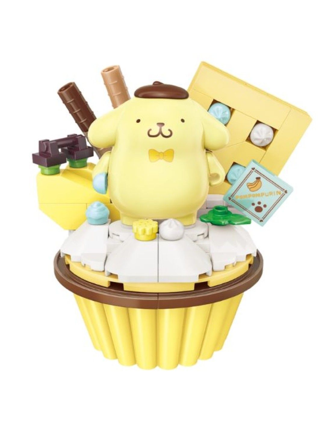 Keeppley Pompompurin Banana Cupcake (No Color- Image 1)