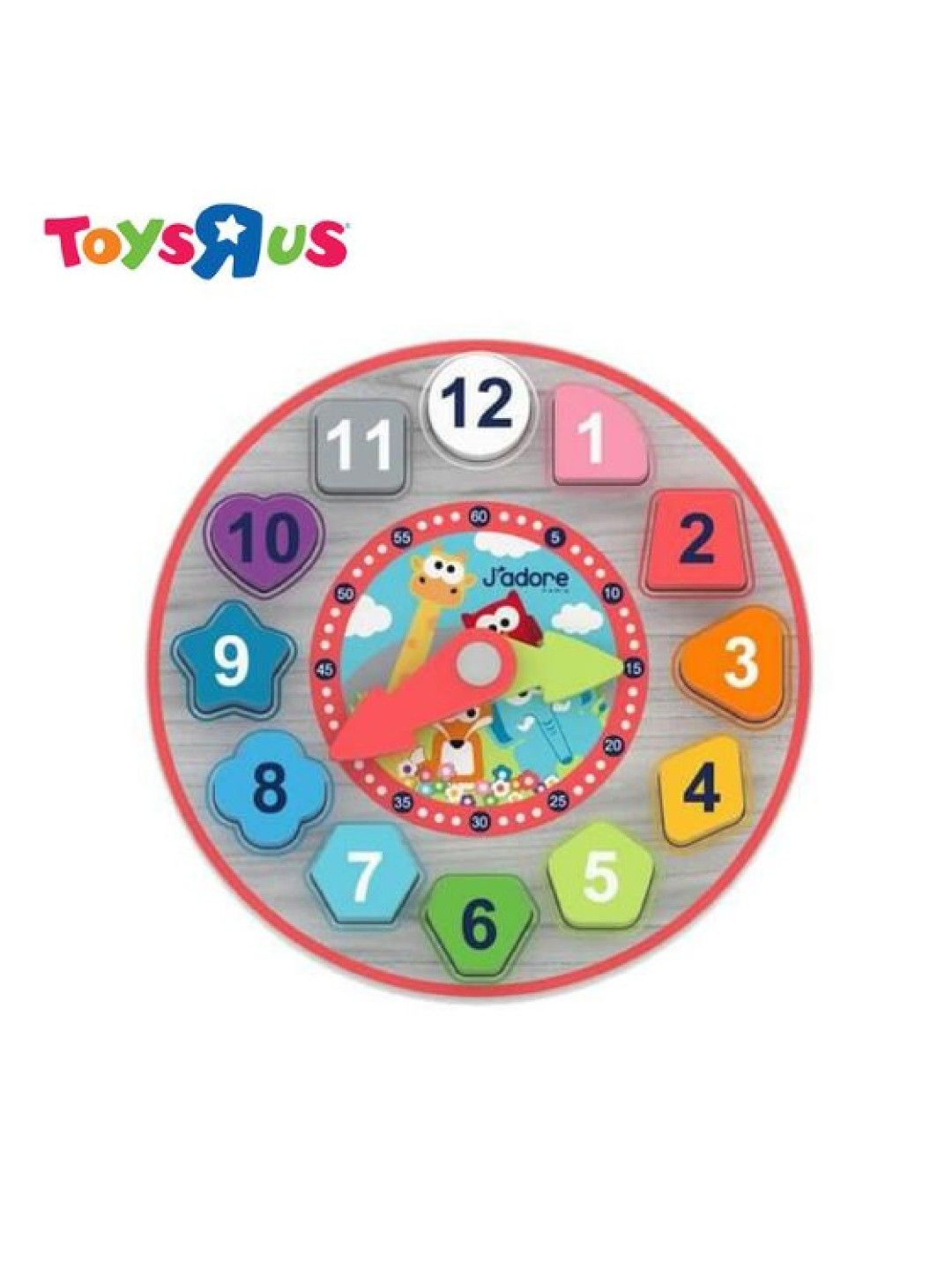 Toys R Us J'adore Nature Wood Toys Learning Wooden Clock Deluxe (No Color- Image 1)