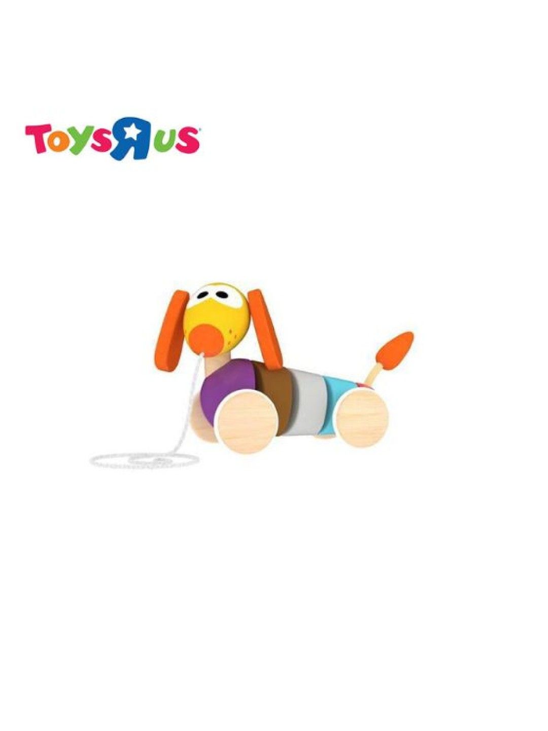 Toys R Us Jadore Nature Wood Toys Puppy Dog Pull Toy (Orange) (No Color- Image 1)