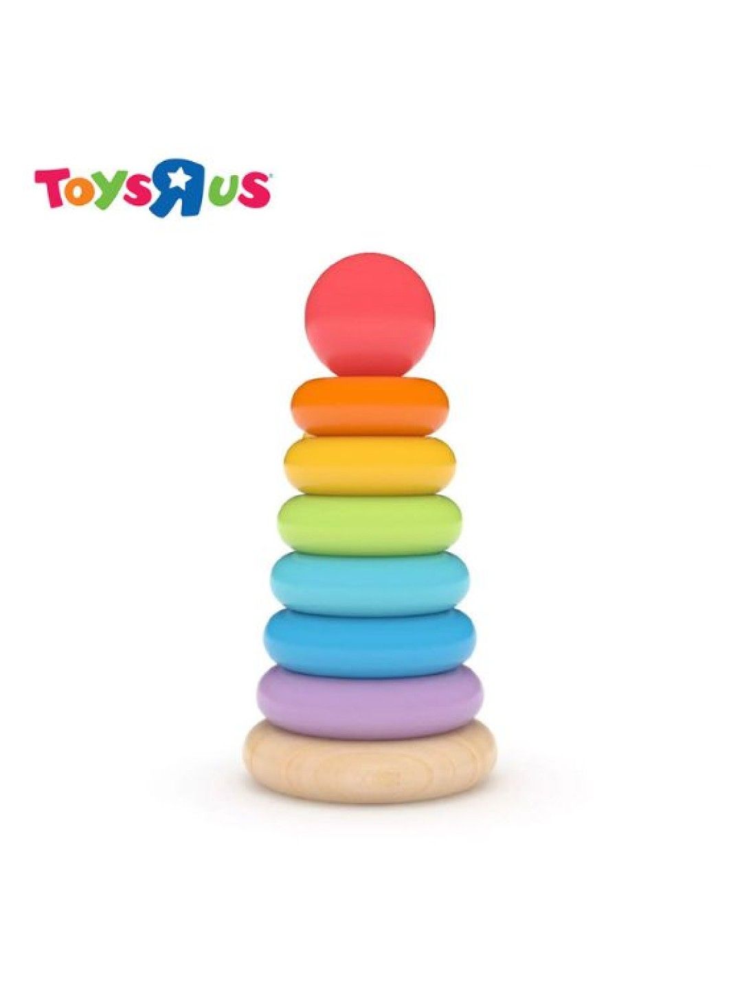 Toys R Us J'adore Rainbow Wooden Ring Stacker (No Color- Image 1)