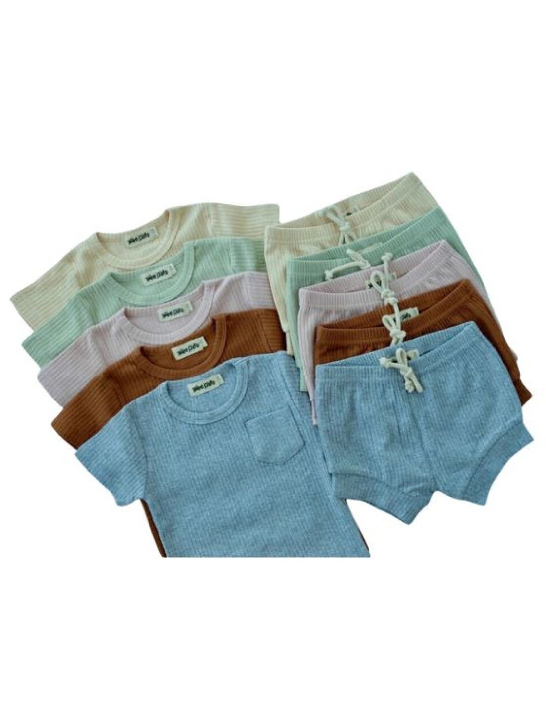 Wee Oats Waffle Shirt & Shorts Set (Gray- Image 4)