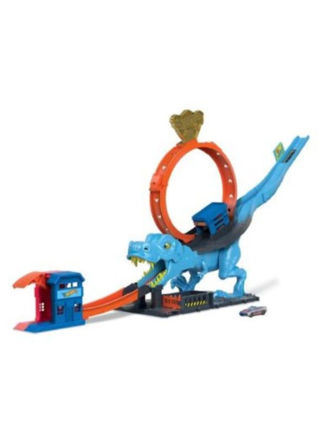 Hot Wheels City Track Set Race, T-Rex Loop Stunt and Race Playset (No Color- Image 1)