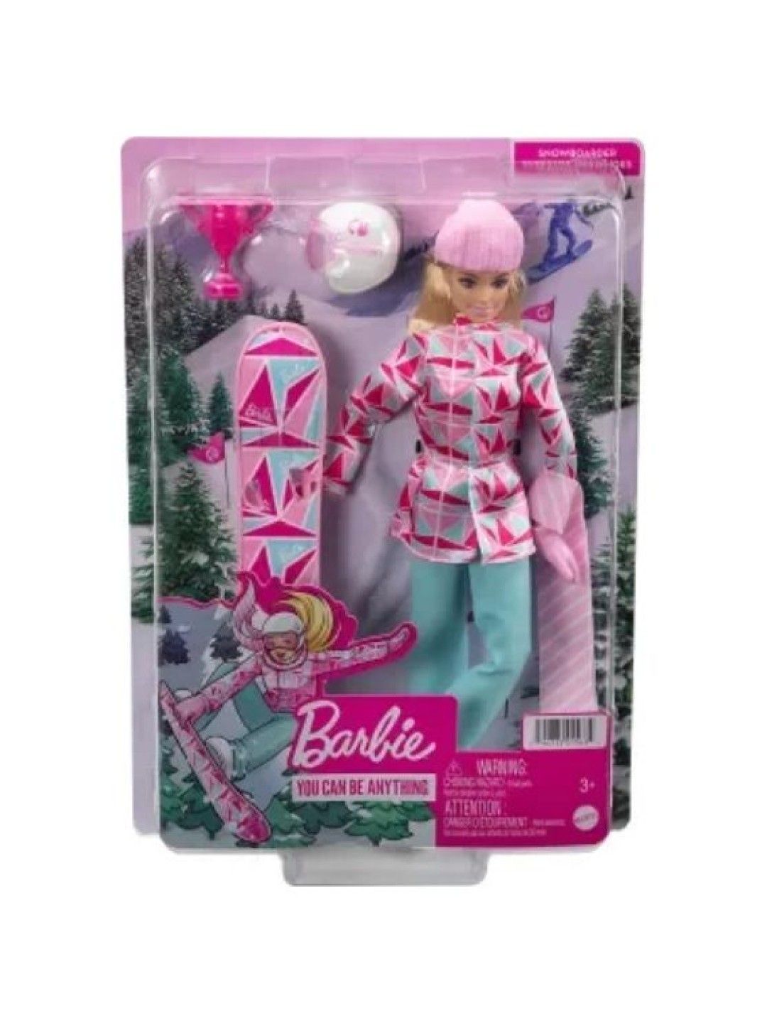 Barbie Winter Sports Snowboarder Blonde Doll (No Color- Image 4)