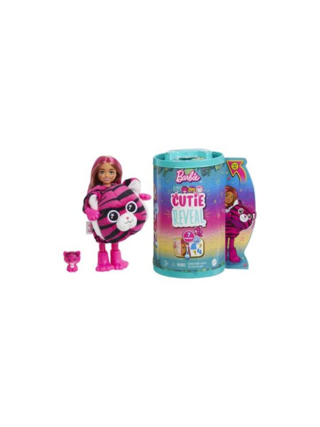 Barbie Cutie Reveal Jungle Series Doll Tiger (No Color- Image 1)