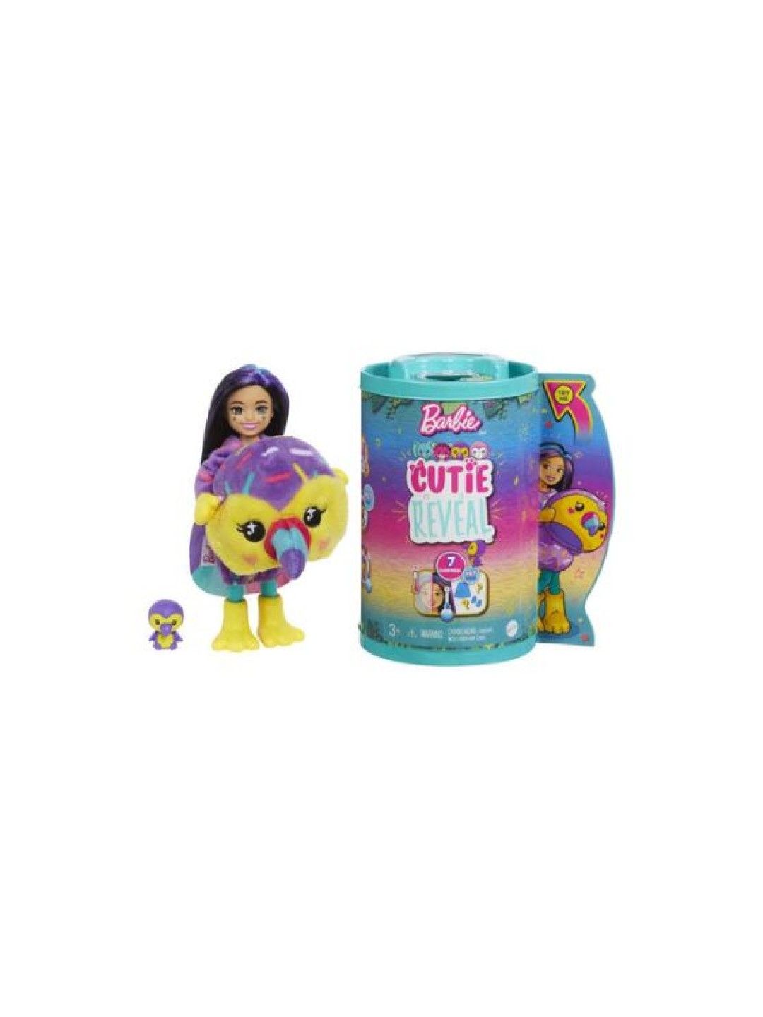 Barbie Cutie Reveal Jungle Series Doll Toucan (No Color- Image 1)