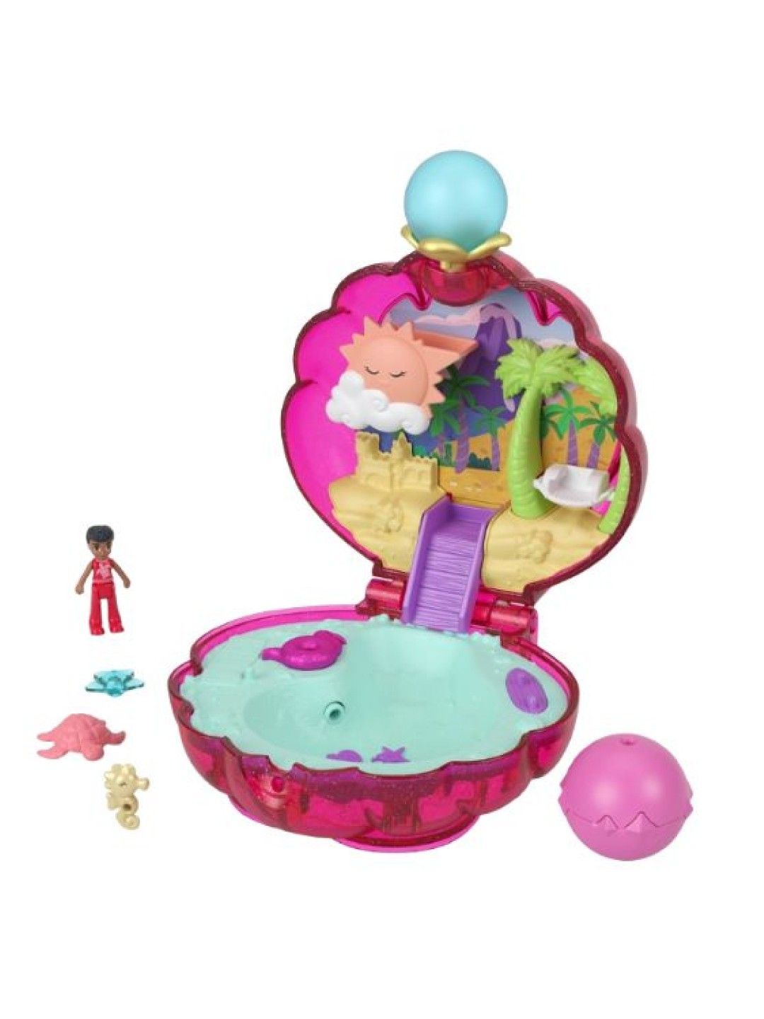 Polly Pocket Sparkle Cove Adventure Beach Compact Playset (No Color- Image 1)