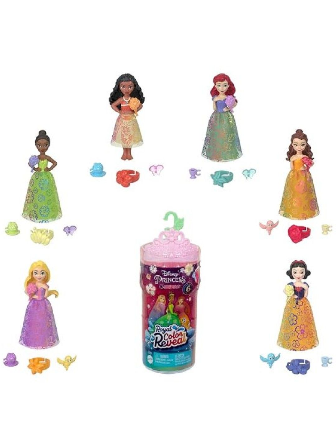 Disney Princess Royal Color Reveal Surprise Small Doll With Garden Party Accessories (No Color- Image 1)