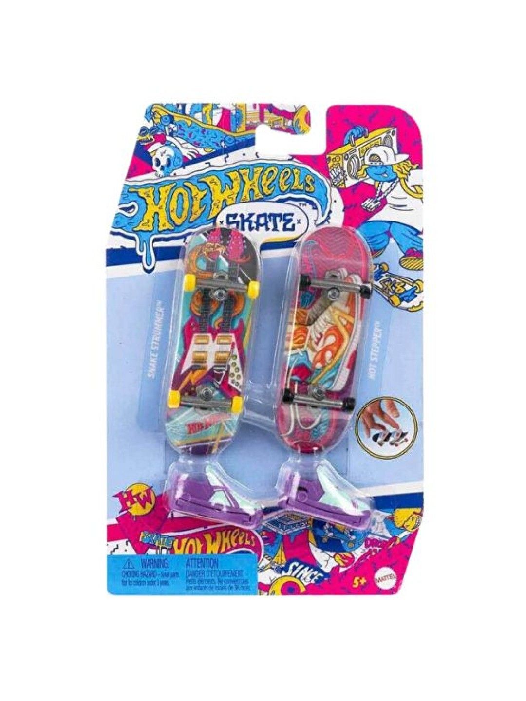 Hot Wheels Skate Retro Snake Strummer and Hot Stepper (No Color- Image 1)