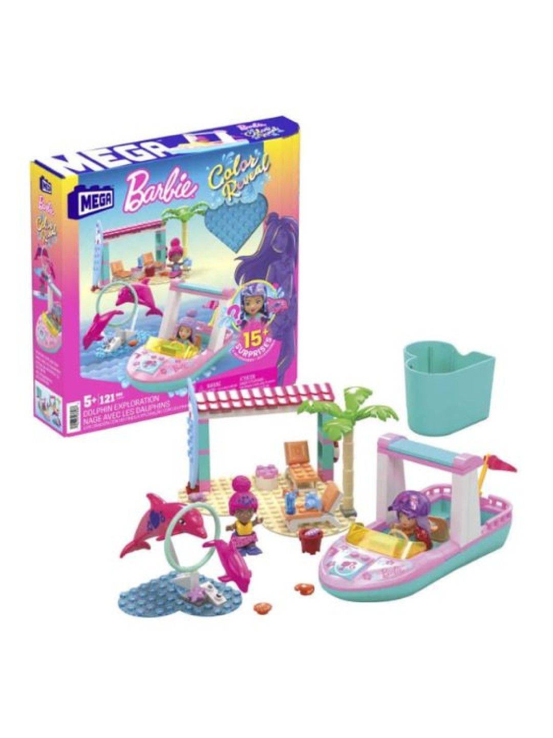 Megabloks Barbie Color Reveal Dolphin Exploration