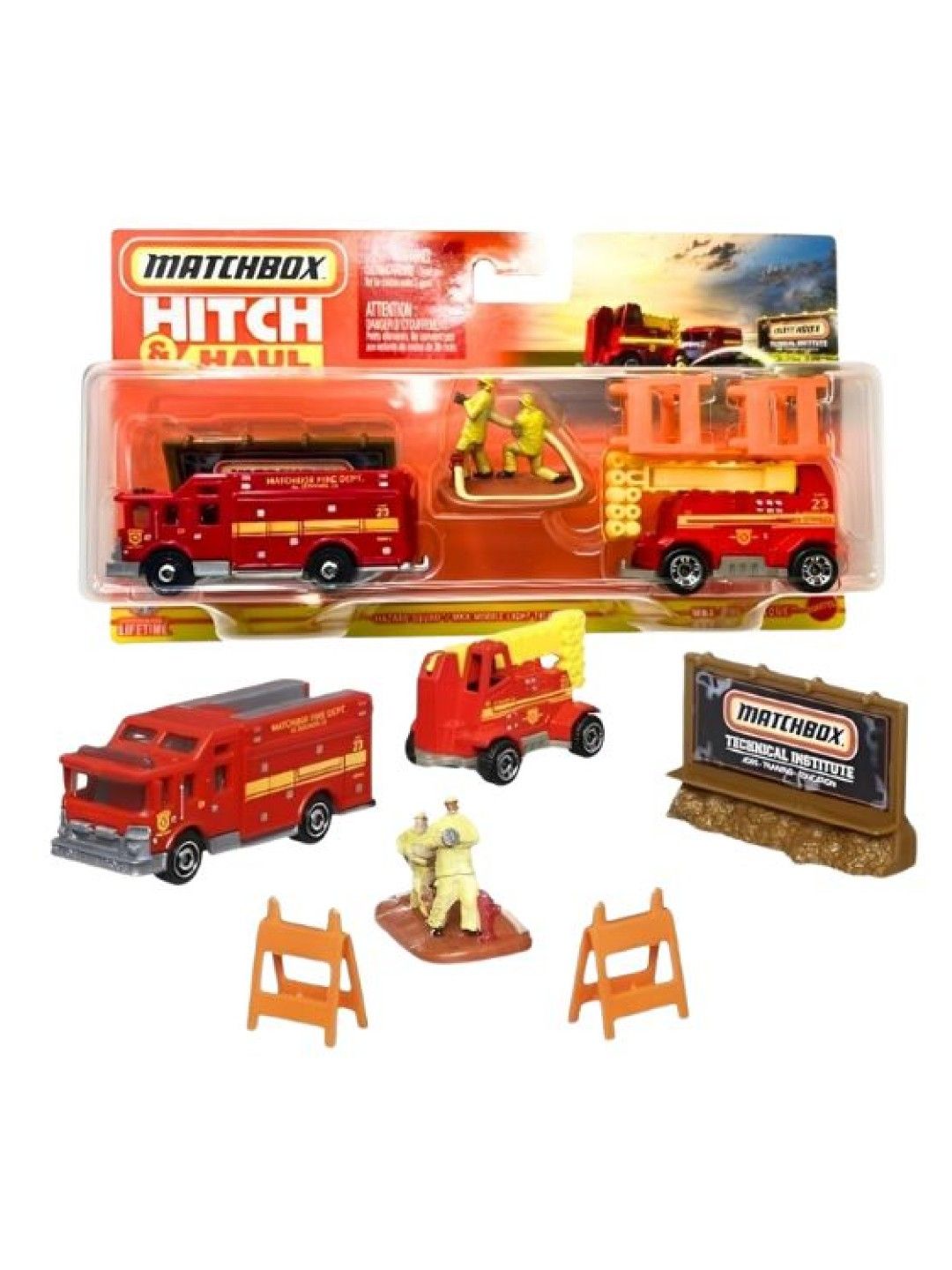 Matchbox Hazard Squad and Mobile Light Truck - Hitch & Haul (No Color- Image 1)