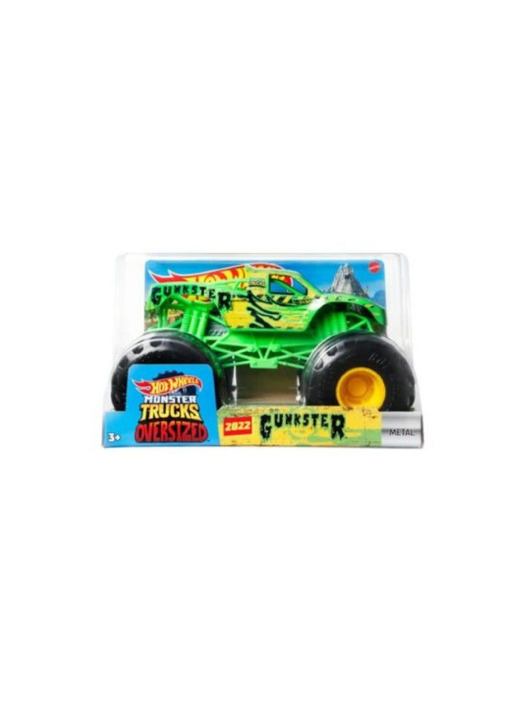 Hot Wheels Monster Trucks 1:24 Scale Vehicle Gunkster (No Color- Image 4)