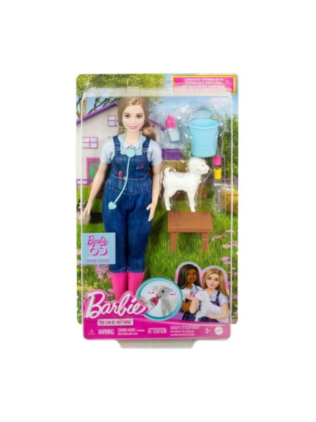 Barbie 65th Anniversary Doll Farm Veterinarian Set & 10 Accessories (No Color- Image 4)
