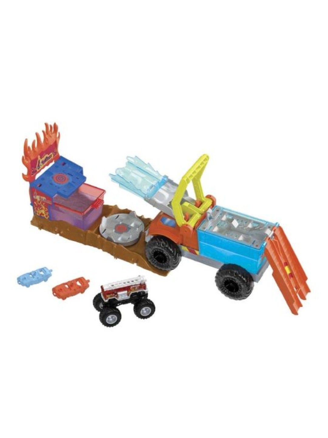 Hot Wheels Monster Trucks Arena Smashers Color Shifters 5-Alarm Rescue Playset (No Color- Image 1)