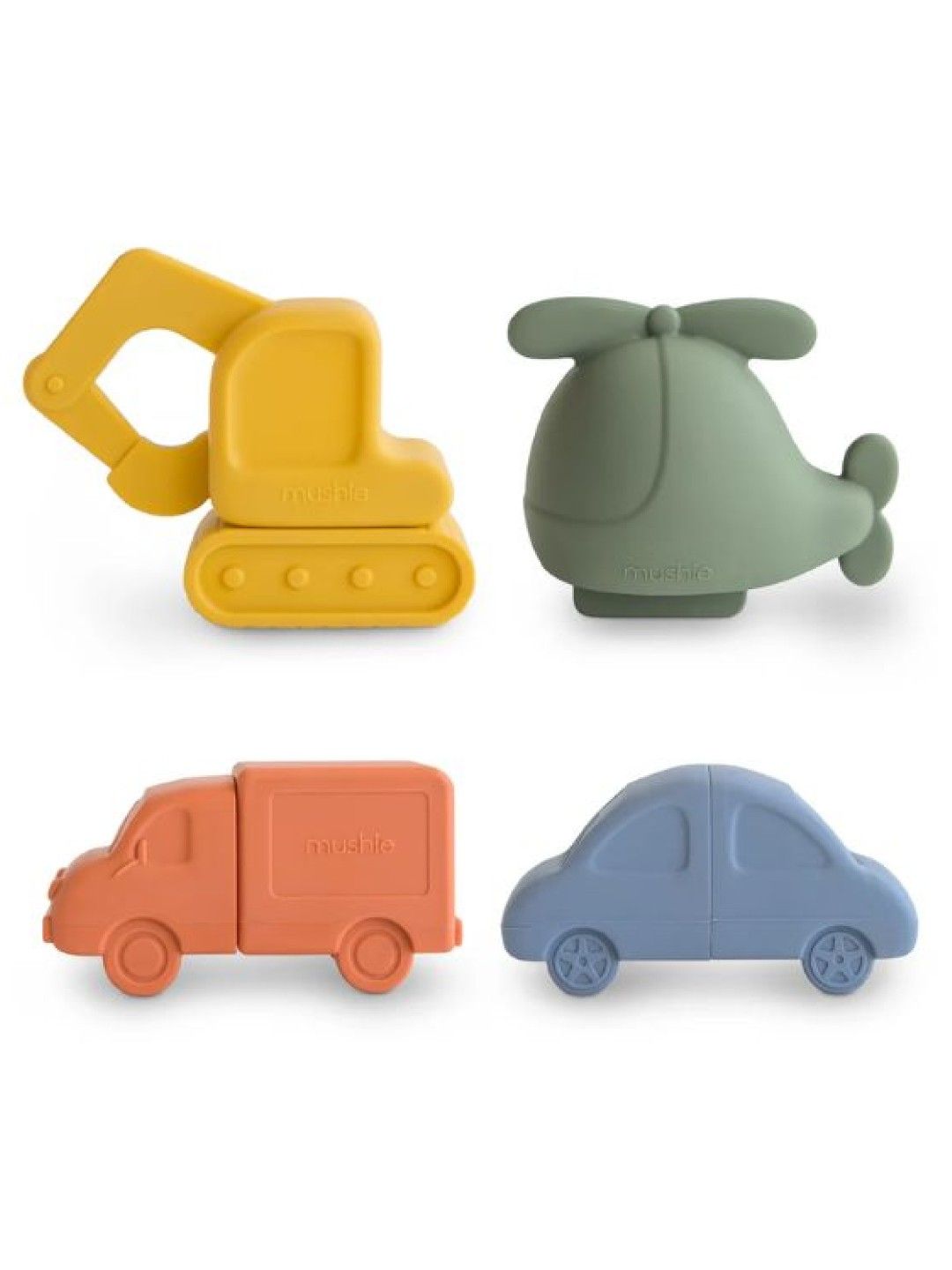 Mushie Vehicles Mold Free Bath Play Set - 4 Pack