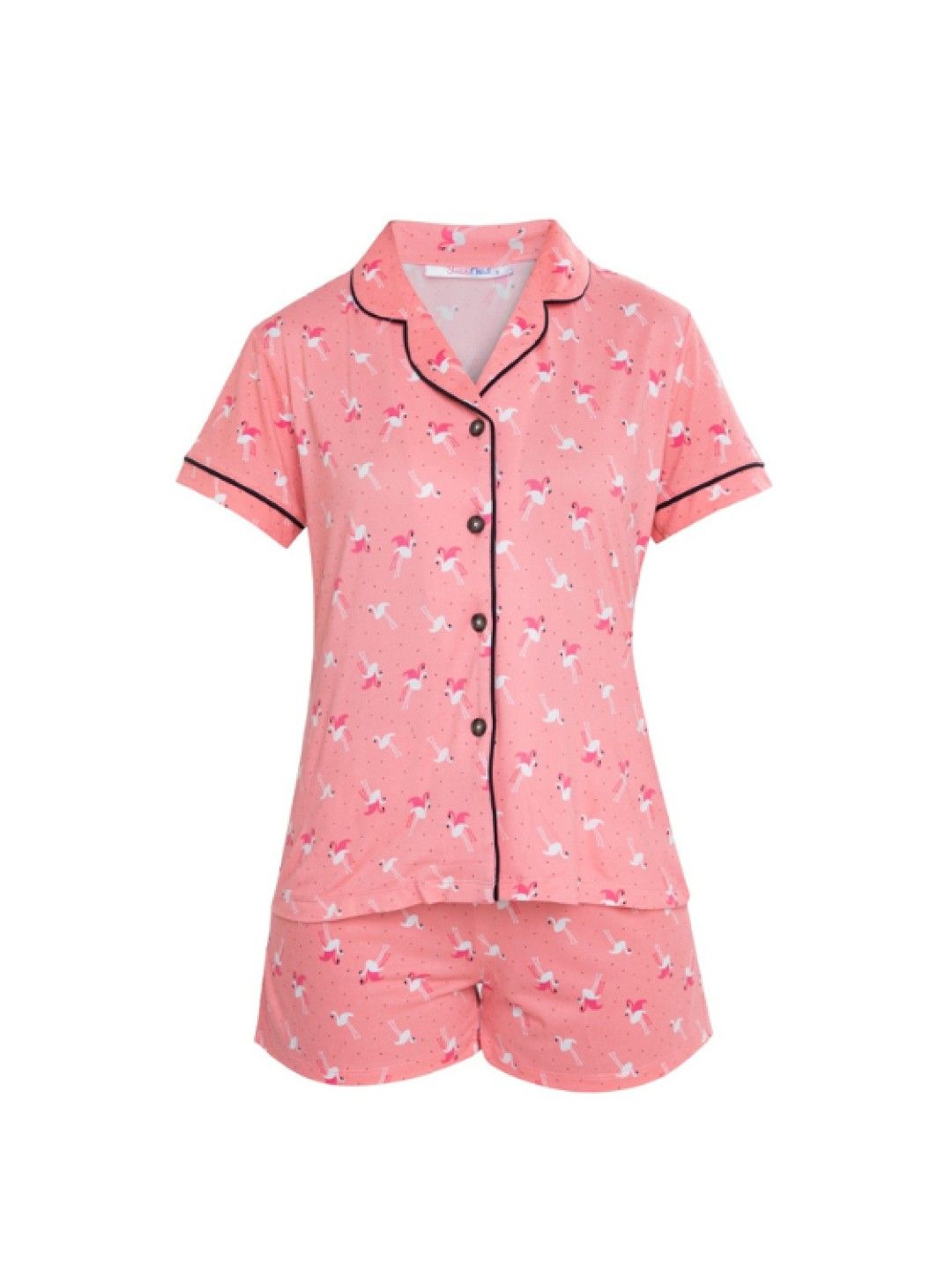 SleepyHead Leanna Pajama Shorts Set (Orange- Image 3)