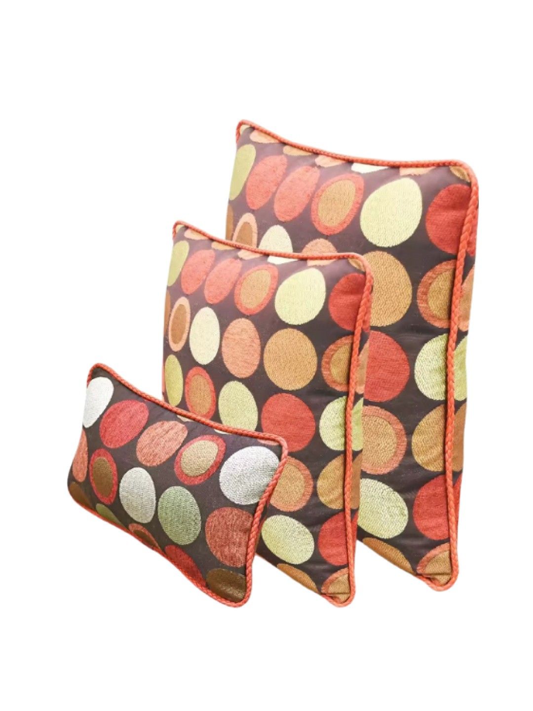 House of Tela 3 Piece Graphic Throw Pillow Set - Red Point