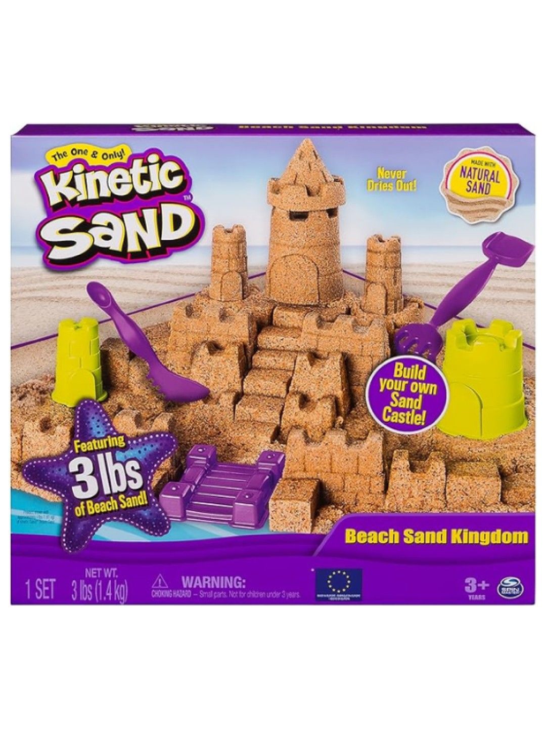 Kinetic Sand Play Sand - Beach Kingdom Playset (No Color- Image 1)