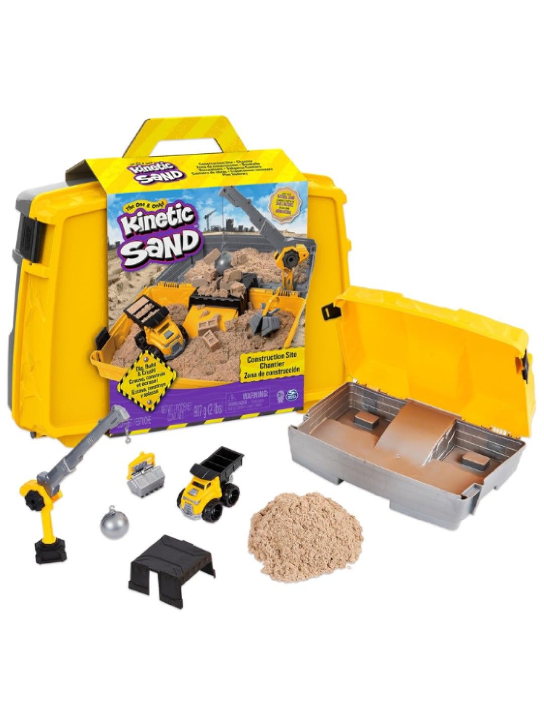 Kinetic Sand Play Sand - Construction Site Playset (No Color- Image 1)