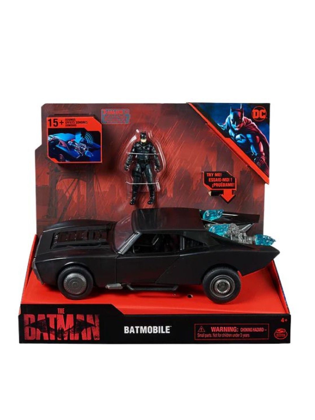 Batman Batmobile with 4" Action Figure (No Color- Image 4)