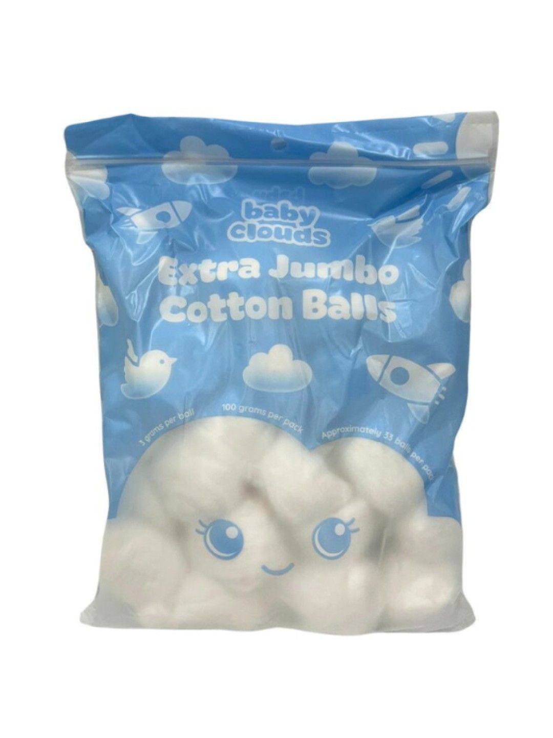 Baby Clouds Extra Jumbo Cotton Balls (100g)