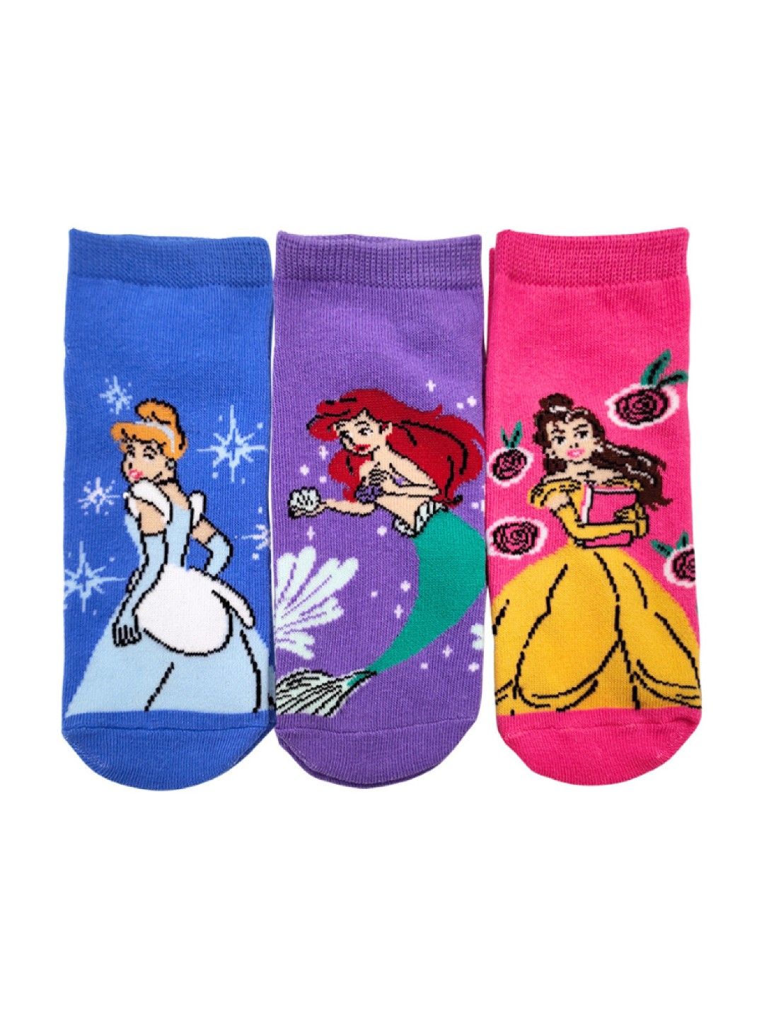 LIL LEGENDS Sneaker Socks (3-Pair Pack) - Princess Fun and Bold Pop Socks