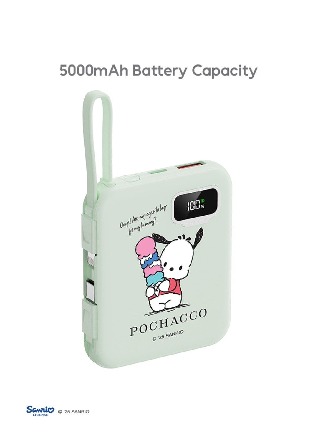 Cherry Sanrio Characters Pochacco Powerbank 5000mAh (No Color- Image 2)