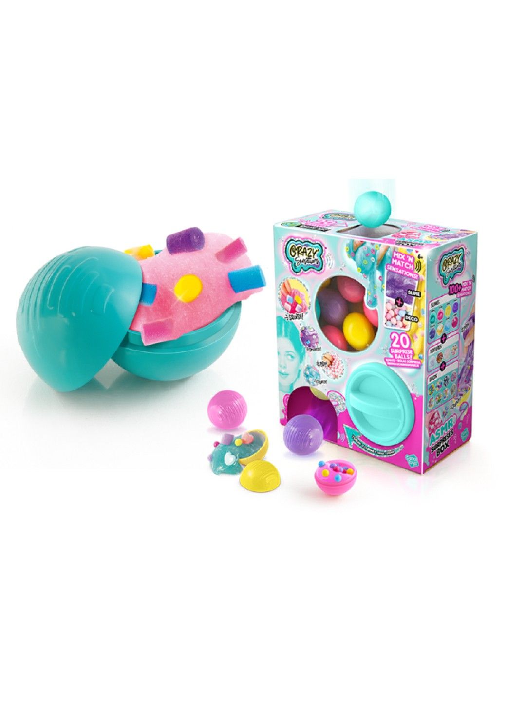 Canal Toys Crazy Sensations Slime - ASMR Surprise Box w/ 20 Surprise Balls (No Color- Image 1)
