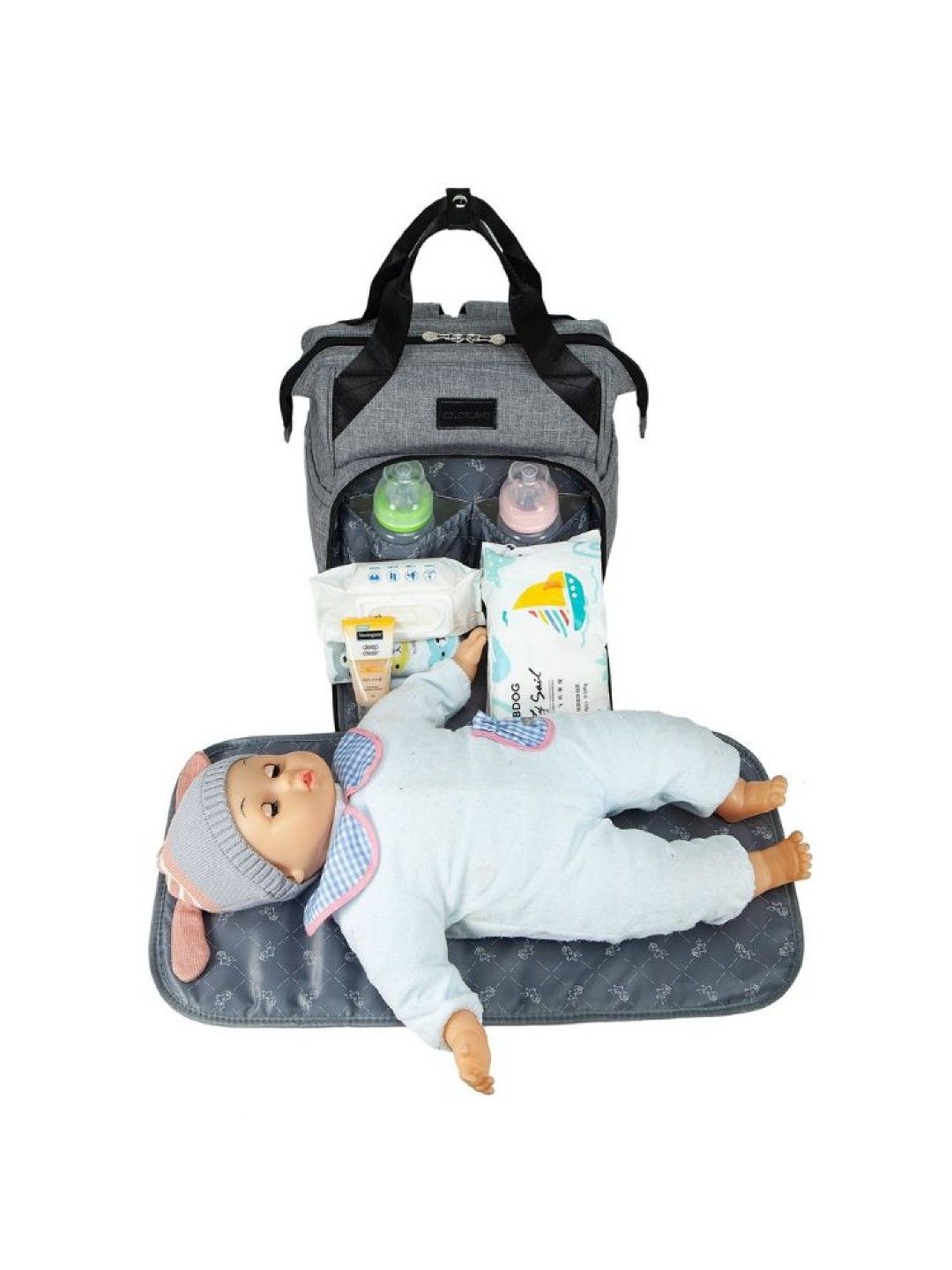 Colorland Smartie Diaper Backpack (BP249) (Heather Gray- Image 4)