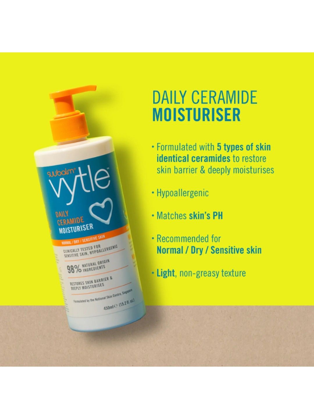 Suu Balm Vytle Daily Ceramide Moisturiser (100ml) (No Color- Image 3)