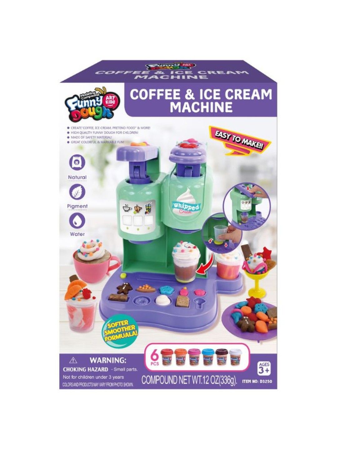 ARTKIDS Coffee And Ice Cream Machine Maker Clay Dough Set (No Color- Image 3)