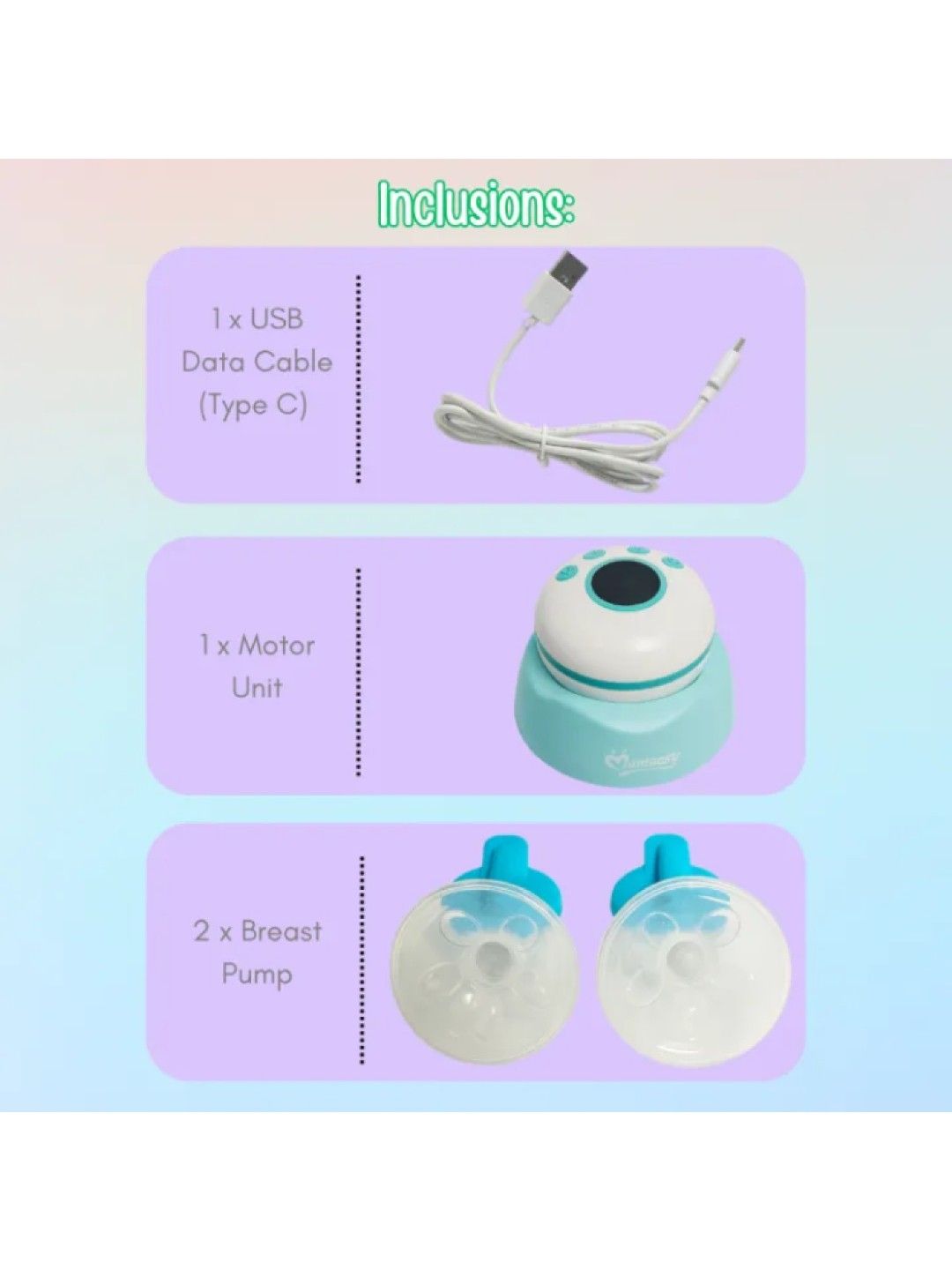 Momeasy Dual Electric Breast Pump with 2pcs 4oz Wide-Neck Anti-Colic Bottle (No Color- Image 2)