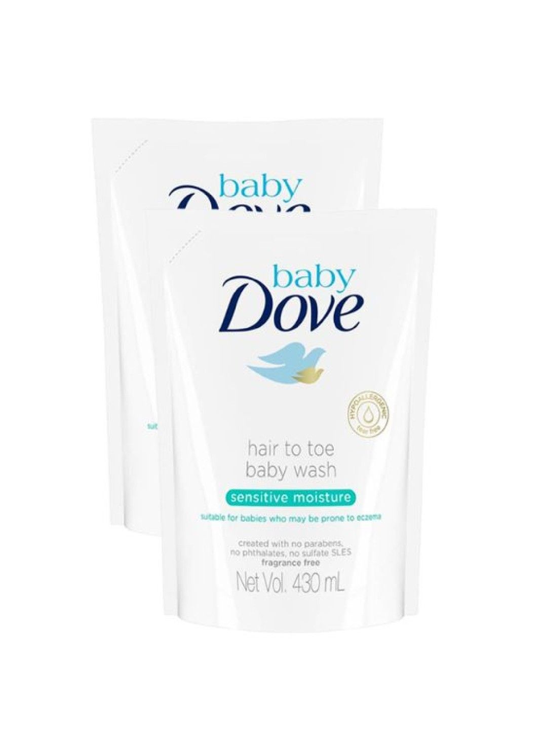 Baby Dove Buy 2 Baby Dove Hair to Toe Wash Sensitive Moisture Refill 430ml at 30% Off (No Color- Image 3)