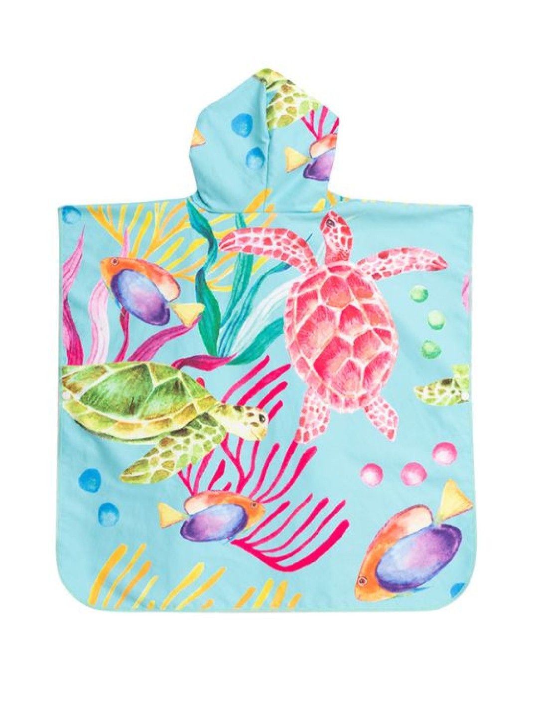 bean fashion Anina Rubio Turtle Print Beach Poncho (Multicolor- Image 3)