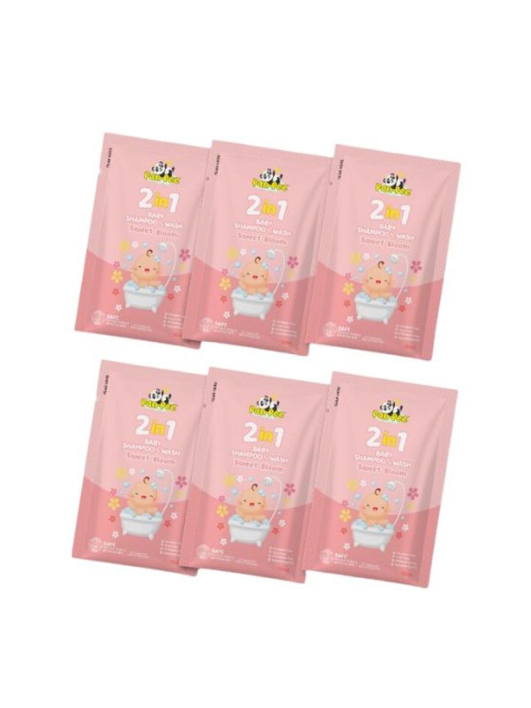 PanPee 2in1 Baby Shampoo and Wash Sweet Bloom (18ml) - Bundle of 6's