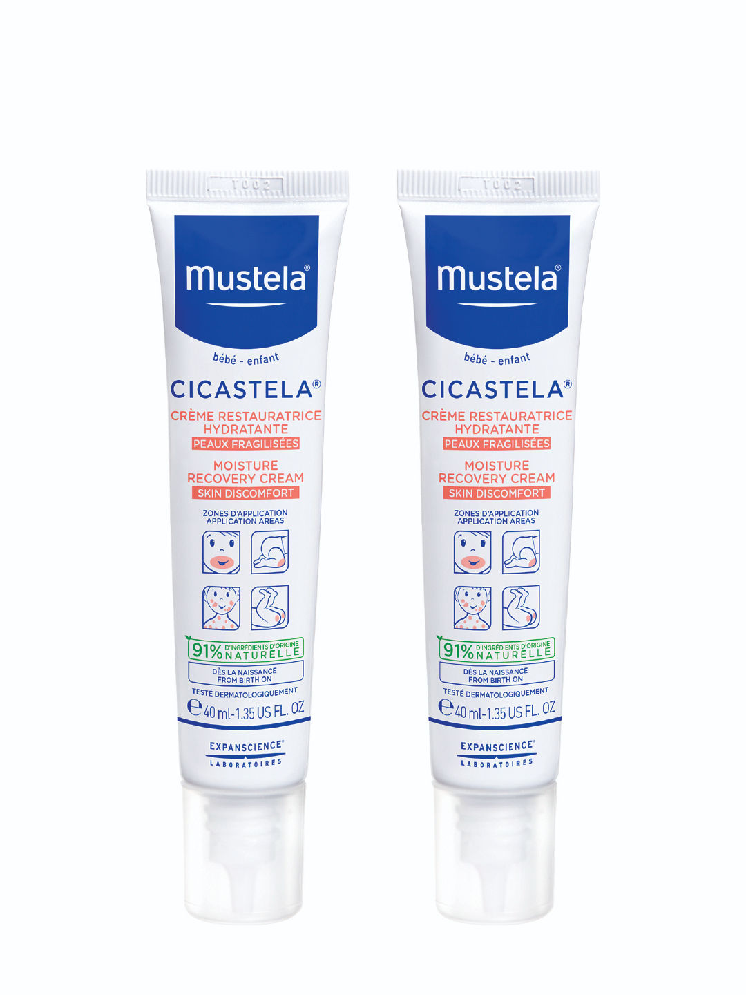 Mustela Cicastela Moisture Recovery Cream 2-Pack Bundle (No Color- Image 1)