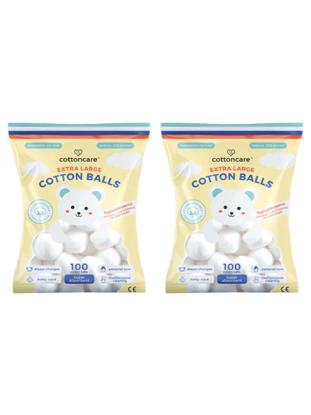 Cotton Central™ Cottoncare™ Premium Extra Large Cotton Balls (200pcs/200g)
