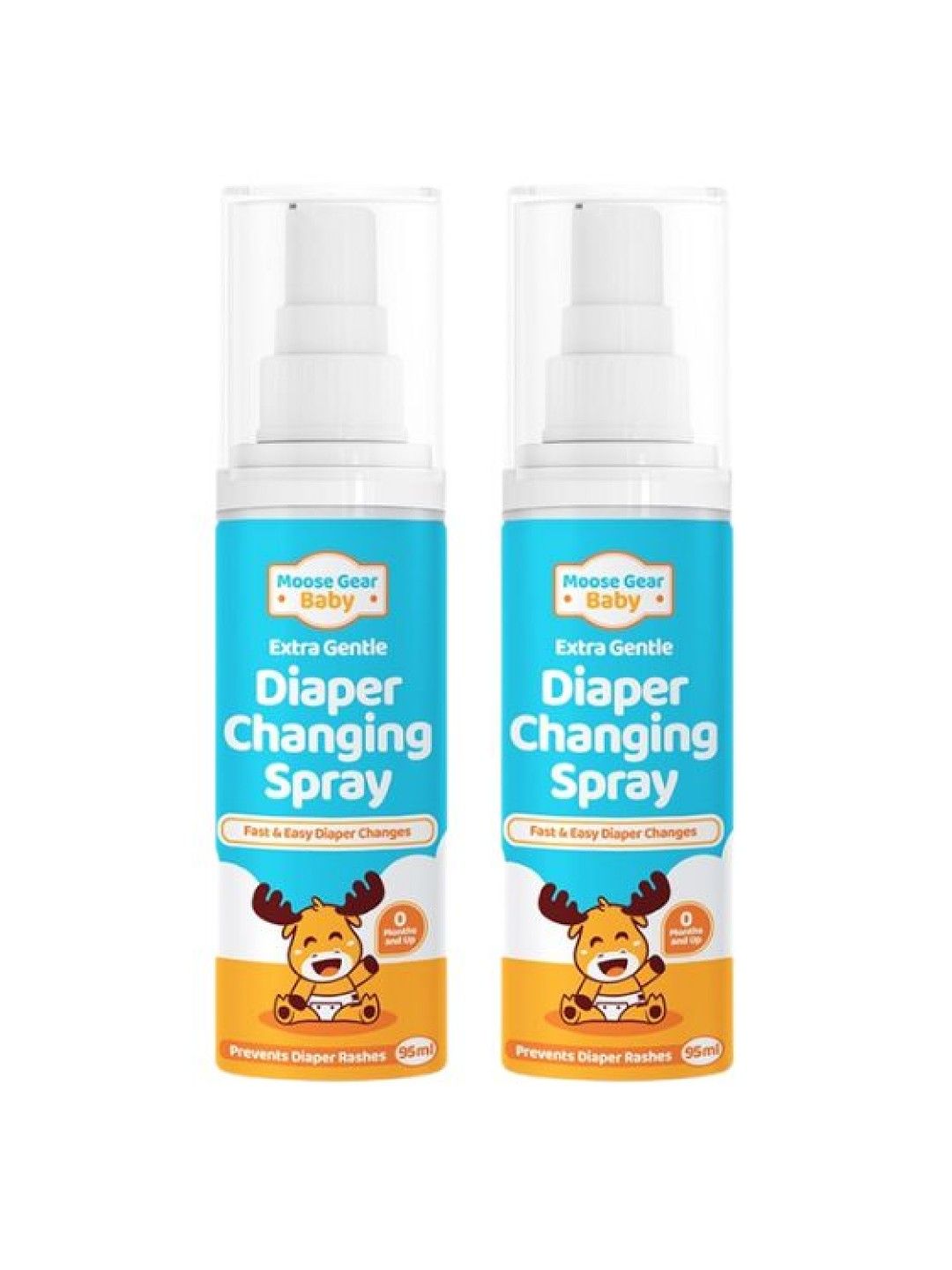 Moose Gear Baby Extra Gentle Diaper Changing Spray (95ml) x 2 (No Color- Image 1)