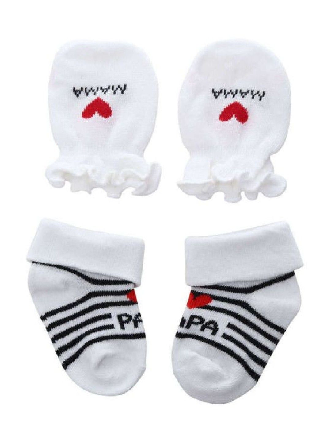 Cottonkind 2-Pairs Baby Mitten, Booties Set (Mama & Papa)
