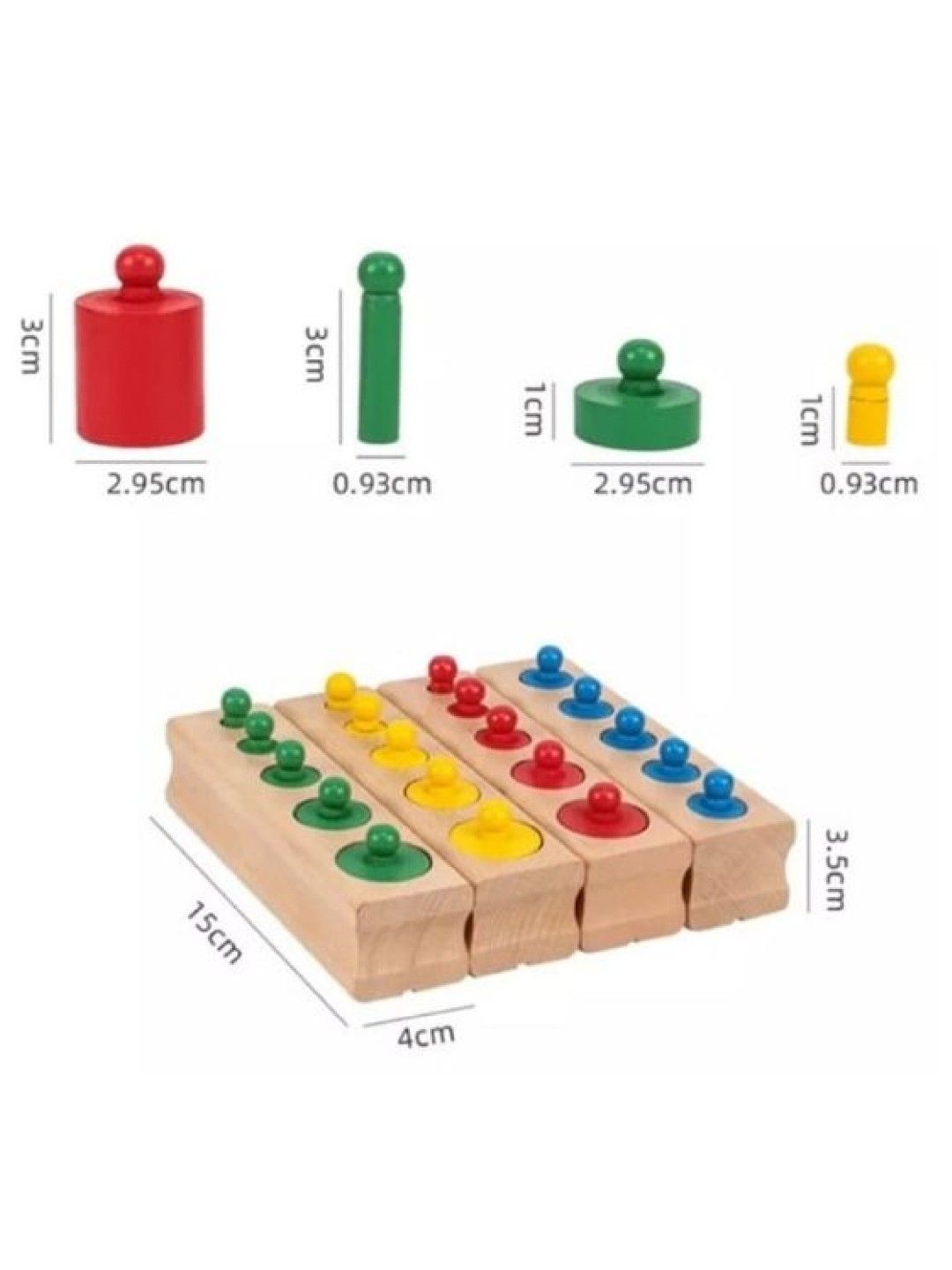 Hungry Hippo PH Montessori Wooden Colored Cylinder (No Color- Image 2)