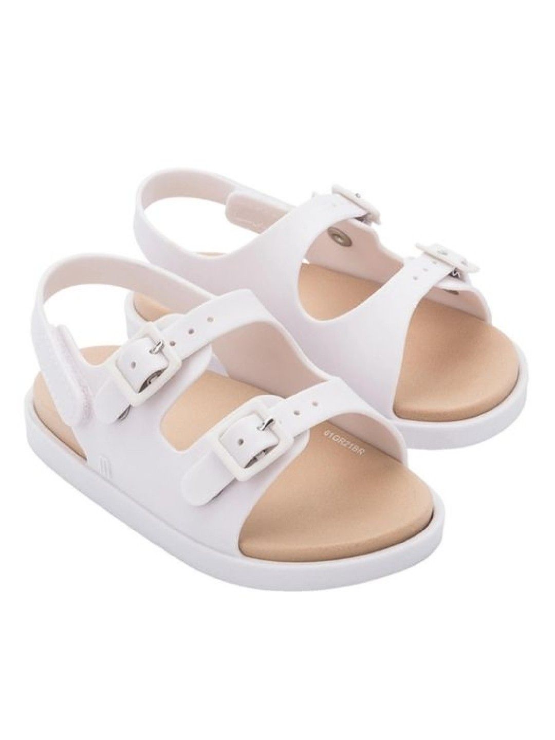 Mini Melissa Wide Sandal (White- Image 1)