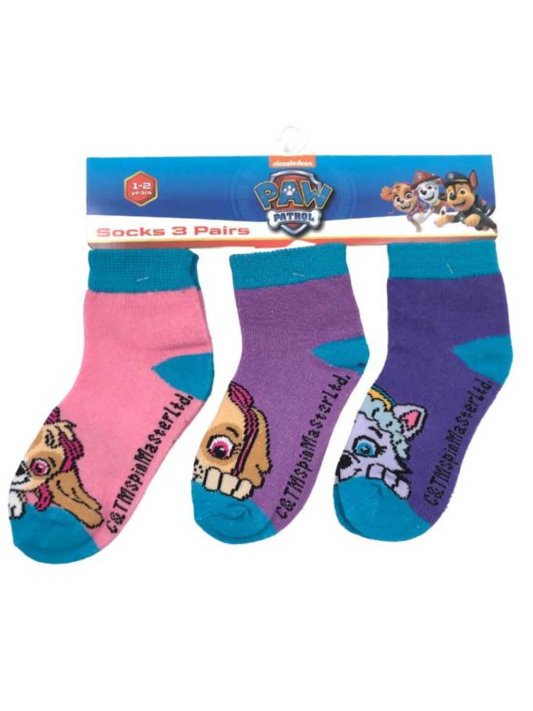 Enfant Paw Patrol Socks - Pink,Violet, Blue (No Color- Image 1)